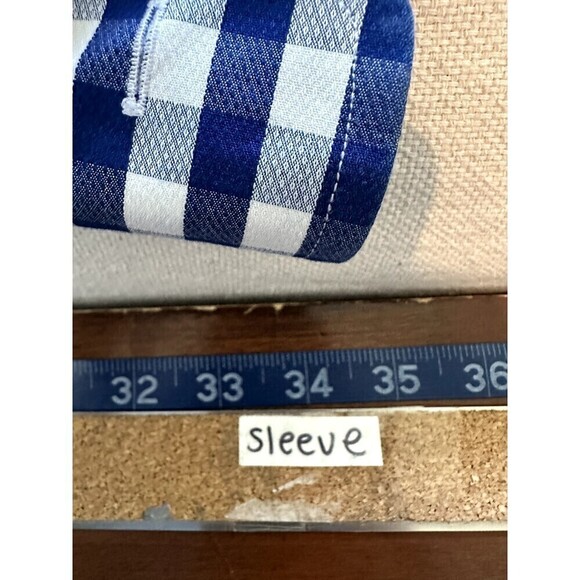 Tommy Hilfiger Mens Regular Fit Button Up Long Sleeve Plaid Shirt Size 16 Blue - Picture 6 of 16